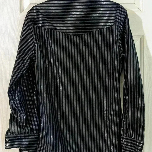 Wrangler Western Shirts Vintage Mens Shirt Size S Snap Front Metallic Thread‎ - Picture 5 of 6